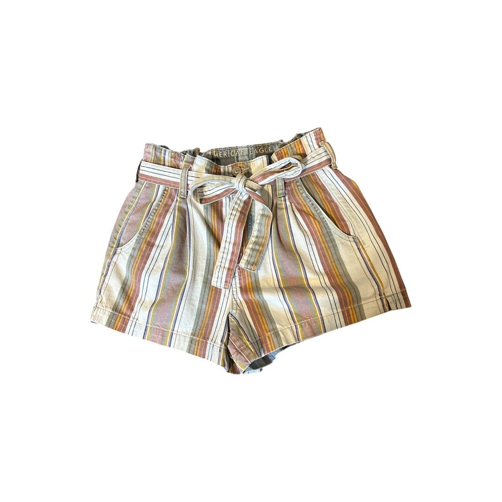 American Eagle Womens Size 2 High-Rise Paper Bag Mom Jean Shorts